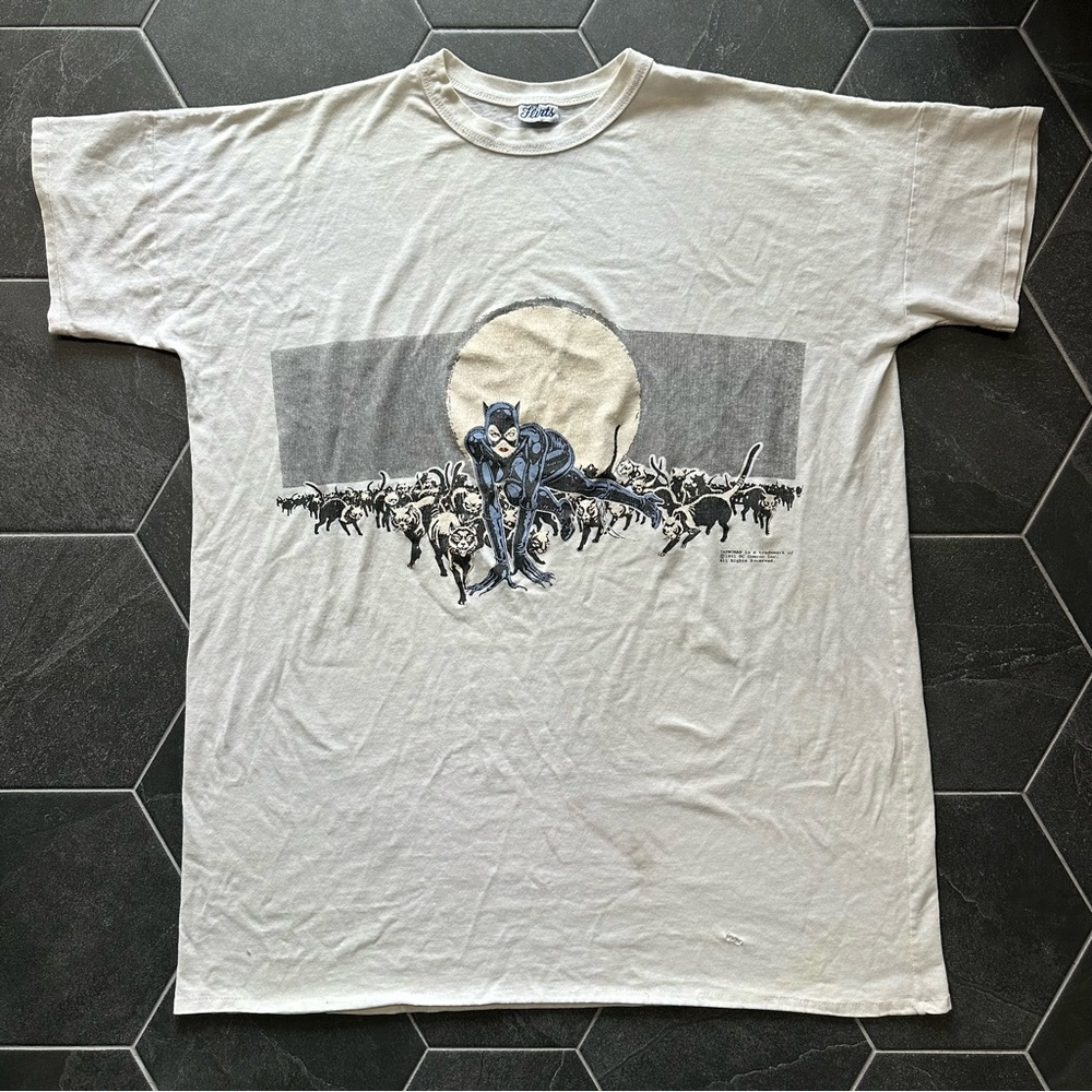 VTG 90s 1991 Rare Catwoman Batman Movie T-shirt